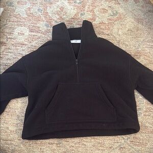 Aritzia TNA Black Half-Zip Pullover